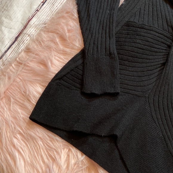 Something Navy Black Knot Detail Long Sleeve Pullover - Picture 7 of 11